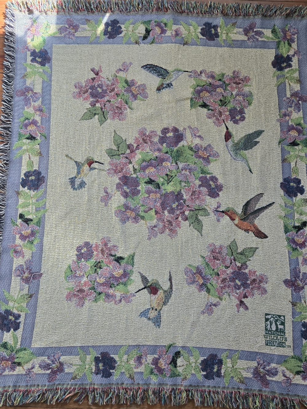 Wings of Nature Hummingbirds Floral Wildlife Federation Tapestry Wall Hanging